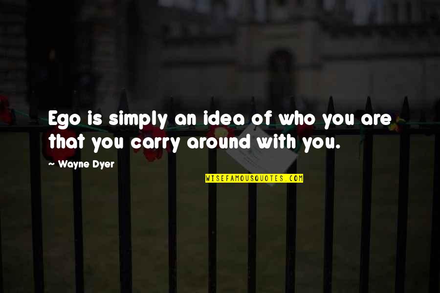 Topic Sentences Quotes By Wayne Dyer: Ego is simply an idea of who you