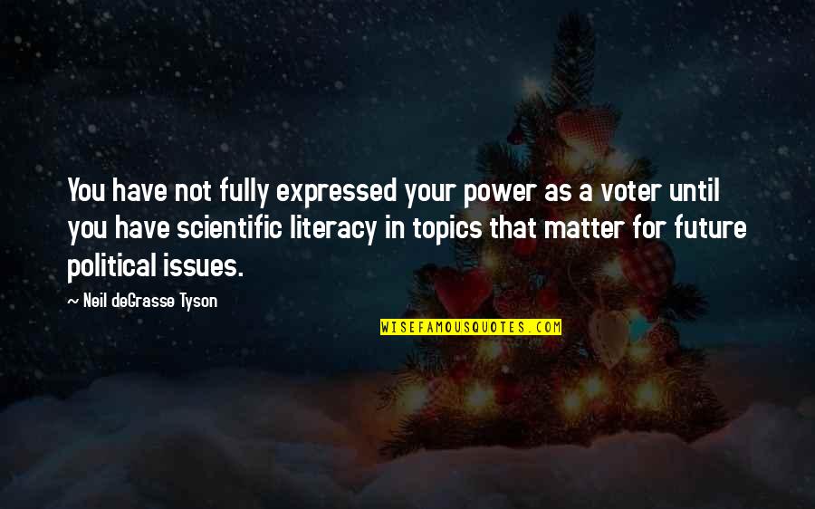 Topics For Quotes By Neil DeGrasse Tyson: You have not fully expressed your power as