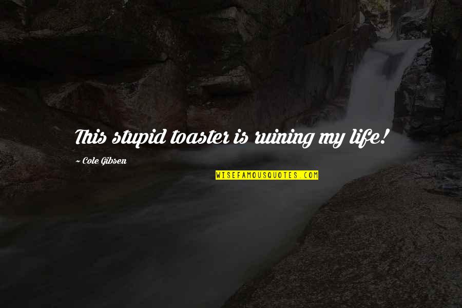 Toplumsal Yasalar Quotes By Cole Gibsen: This stupid toaster is ruining my life! Toplumsal Yasalar Quotes By Cole Gibsen: This stupid toaster is ruining my life!