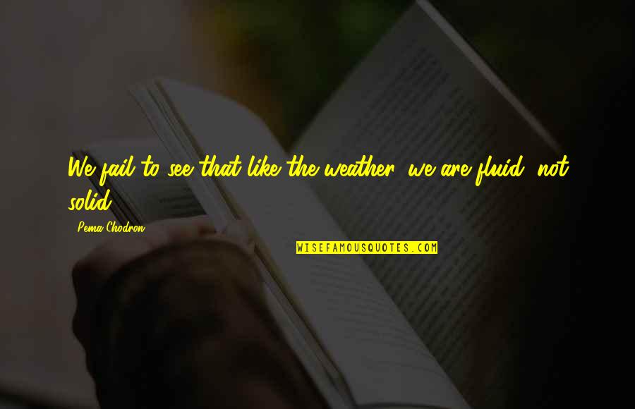 Topmast Length Quotes By Pema Chodron: We fail to see that like the weather,