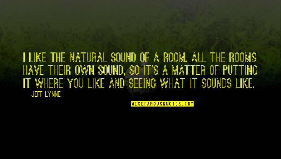 Torbica Za Quotes By Jeff Lynne: I like the natural sound of a room. Torbica Za Quotes By Jeff Lynne: I like the natural sound of a room.