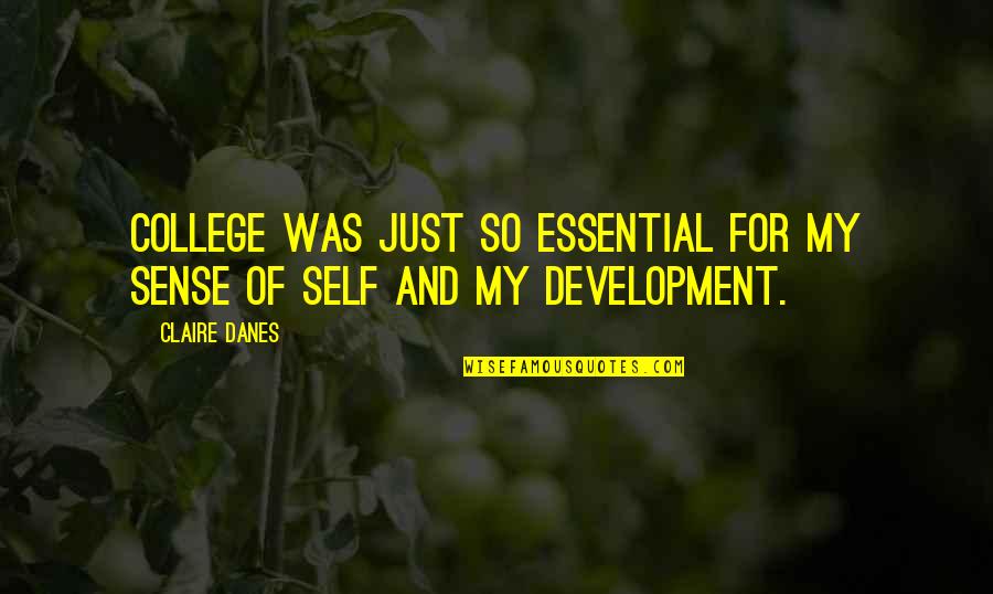Torin Big Quotes By Claire Danes: College was just so essential for my sense