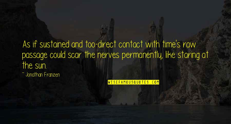 Torloisk Quotes By Jonathan Franzen: As if sustained and too-direct contact with time's