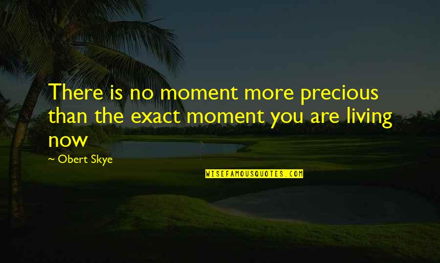 Tormentas Quotes By Obert Skye: There is no moment more precious than the
