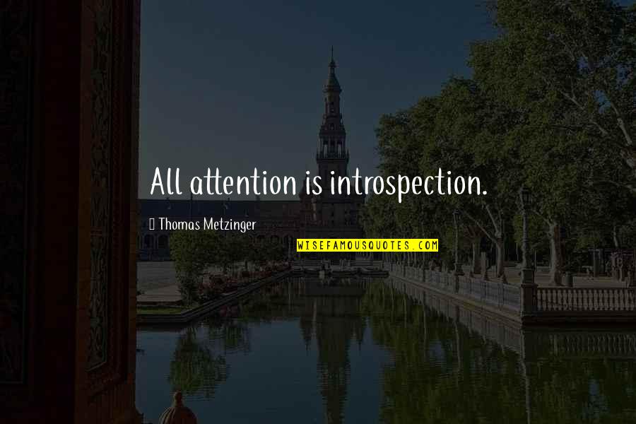 Tormentors Synonym Quotes By Thomas Metzinger: All attention is introspection.