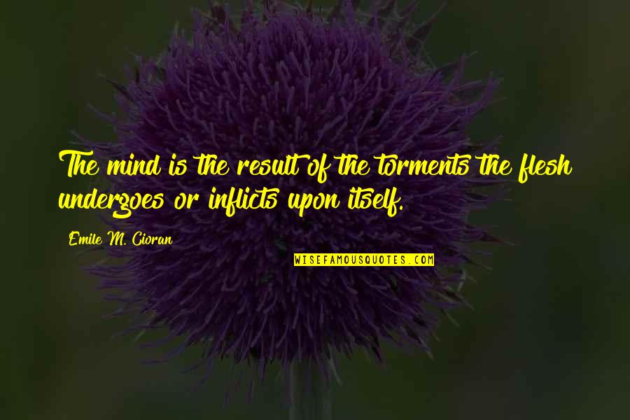 Torments Quotes By Emile M. Cioran: The mind is the result of the torments