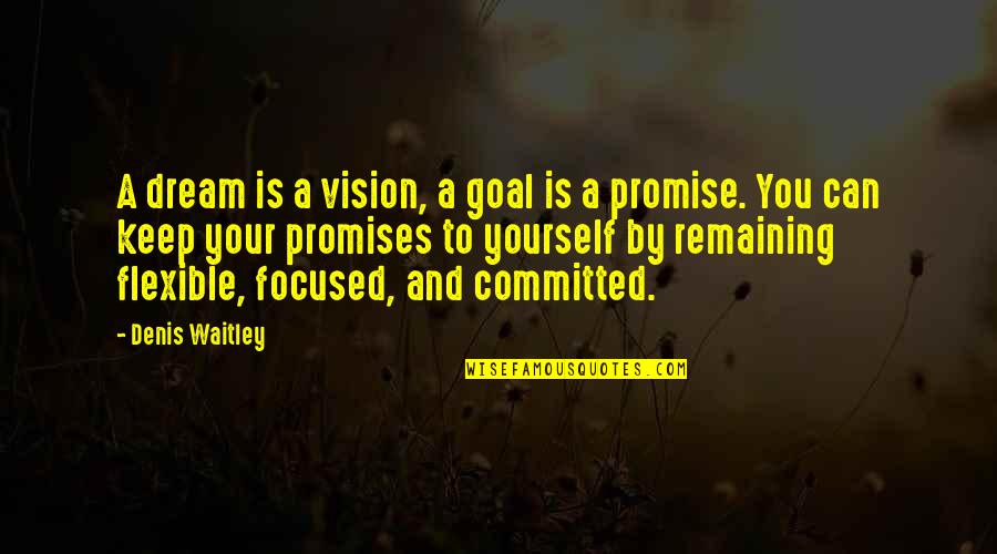 Tornado Damage Quotes By Denis Waitley: A dream is a vision, a goal is