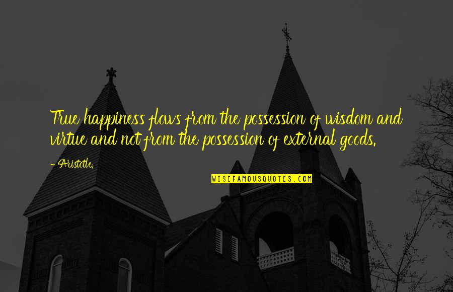 Torquemada's Quotes By Aristotle.: True happiness flows from the possession of wisdom