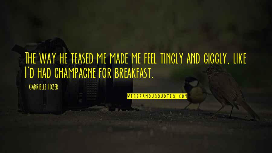 Torrado Arquitectura Quotes By Gabrielle Tozer: The way he teased me made me feel Torrado Arquitectura Quotes By Gabrielle Tozer: The way he teased me made me feel