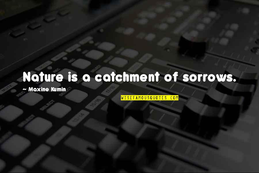 Torturing Friendship Quotes By Maxine Kumin: Nature is a catchment of sorrows.