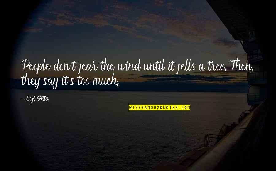 Torvalds Nicknames Quotes By Sefi Atta: People don't fear the wind until it fells