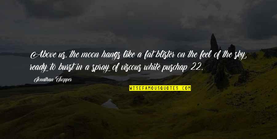 Torvic Quotes By Jonathan Tropper: Above us, the moon hangs like a fat