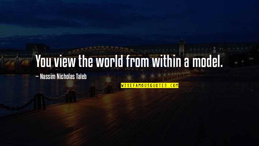 Tosen Cookie Quotes By Nassim Nicholas Taleb: You view the world from within a model. Tosen Cookie Quotes By Nassim Nicholas Taleb: You view the world from within a model.