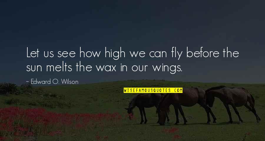 Toseta Quotes By Edward O. Wilson: Let us see how high we can fly Toseta Quotes By Edward O. Wilson: Let us see how high we can fly