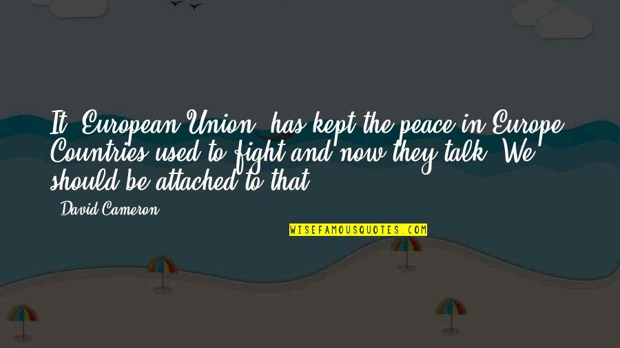 Toshie Fujiwara Quotes By David Cameron: It [European Union] has kept the peace in