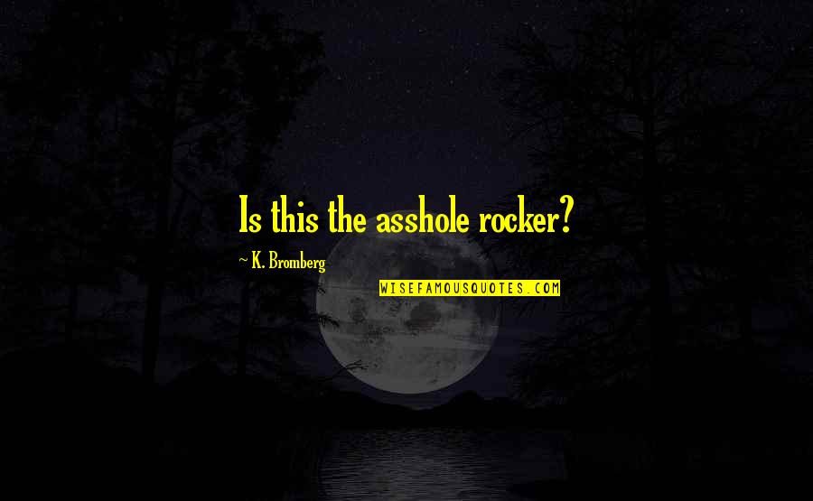 Toshimasa Niiro Quotes By K. Bromberg: Is this the asshole rocker?