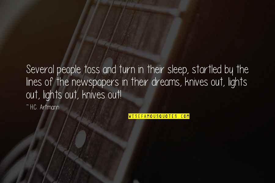 Toss Quotes By H.C. Artmann: Several people toss and turn in their sleep, Toss Quotes By H.C. Artmann: Several people toss and turn in their sleep,