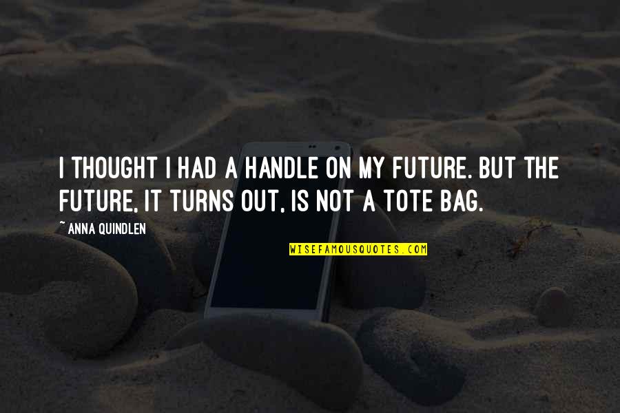 Tote Quotes By Anna Quindlen: I thought I had a handle on my