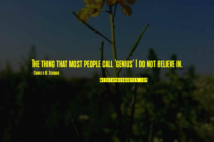 Totok App Quotes By Charles M. Schwab: The thing that most people call 'genius' I