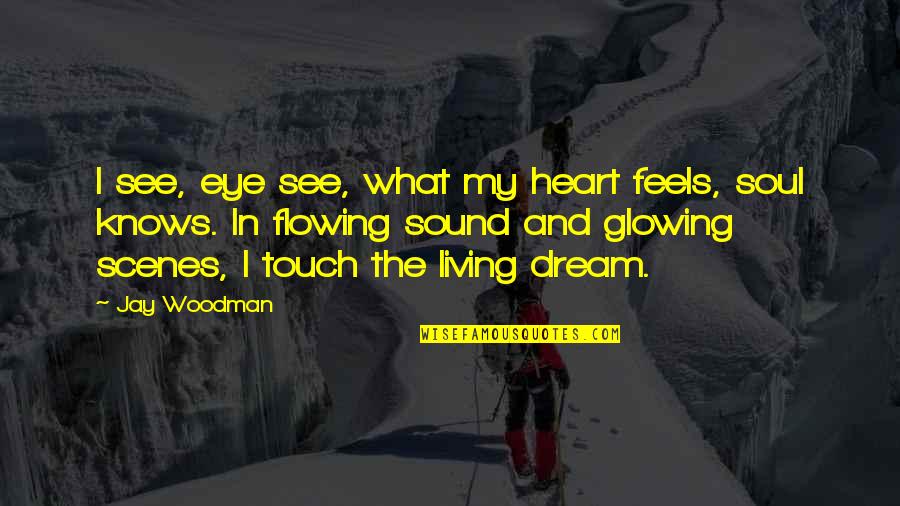 Touch My Soul Quotes By Jay Woodman: I see, eye see, what my heart feels, Touch My Soul Quotes By Jay Woodman: I see, eye see, what my heart feels,