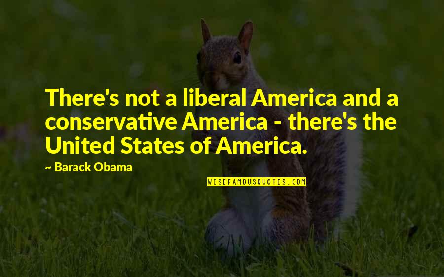 Touch Point Of The Day Quotes By Barack Obama: There's not a liberal America and a conservative