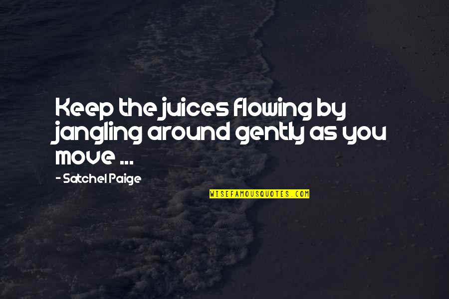 Touch The Face Of God Quotes By Satchel Paige: Keep the juices flowing by jangling around gently
