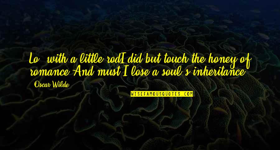Touch The Soul Quotes By Oscar Wilde: Lo! with a little rodI did but touch
