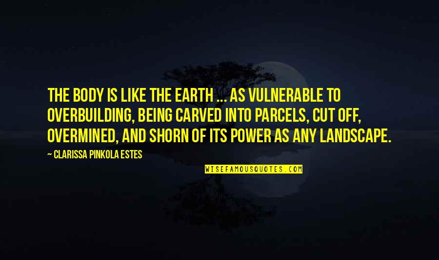 Touching The Earth Quotes By Clarissa Pinkola Estes: The body is like the earth ... as