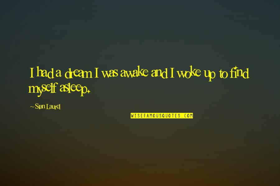 Toufanian Quotes By Stan Laurel: I had a dream I was awake and