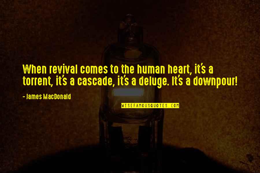 Toughest Man In The World Quotes By James MacDonald: When revival comes to the human heart, it's Toughest Man In The World Quotes By James MacDonald: When revival comes to the human heart, it's