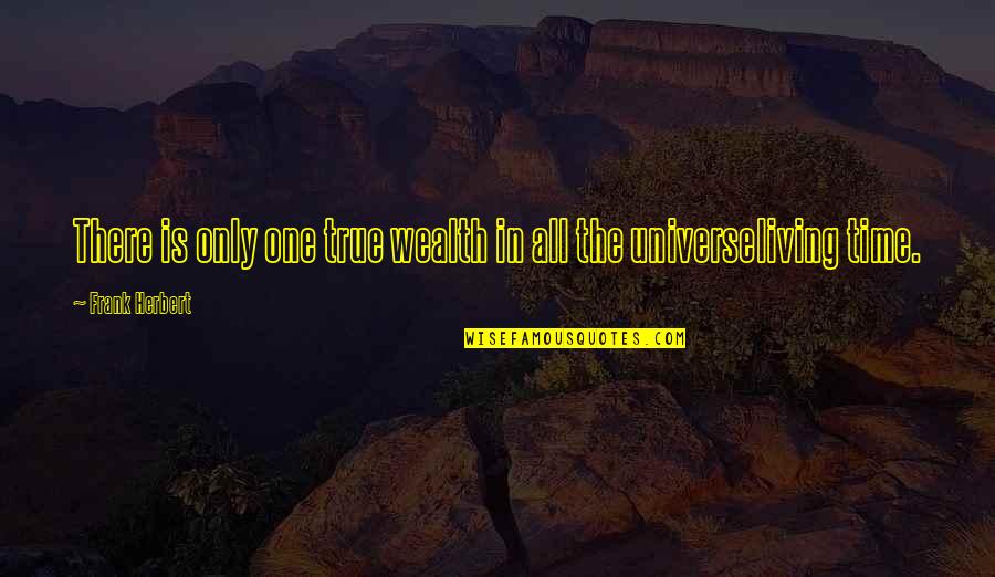 Toulas Punta Quotes By Frank Herbert: There is only one true wealth in all Toulas Punta Quotes By Frank Herbert: There is only one true wealth in all