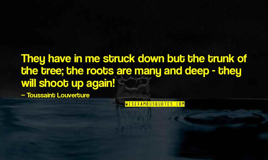 Toussaint's Quotes By Toussaint Louverture: They have in me struck down but the