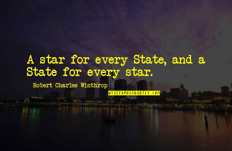 Tower Of Babel Bible Quotes By Robert Charles Winthrop: A star for every State, and a State