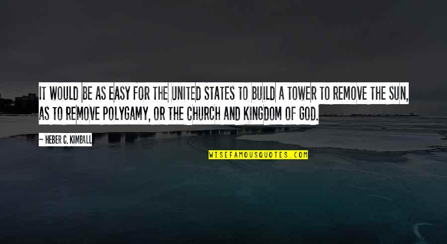 Towers Of Quotes By Heber C. Kimball: It would be as easy for the United Towers Of Quotes By Heber C. Kimball: It would be as easy for the United
