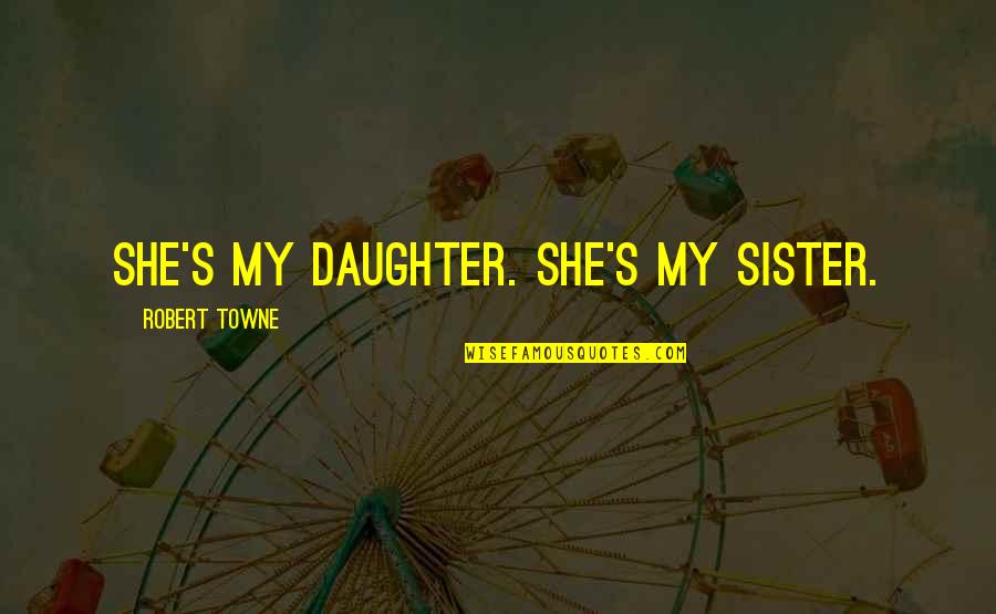 Towne Quotes By Robert Towne: She's my daughter. She's my sister.