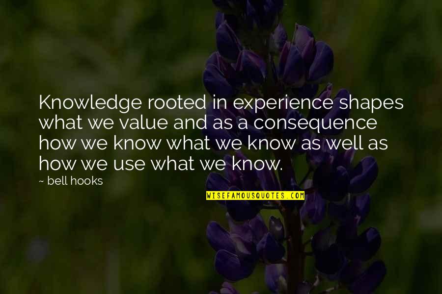 Townsfolk Quotes By Bell Hooks: Knowledge rooted in experience shapes what we value
