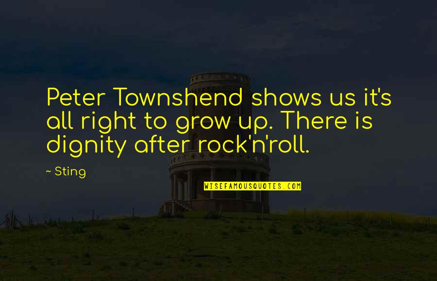 Townshend Quotes By Sting: Peter Townshend shows us it's all right to