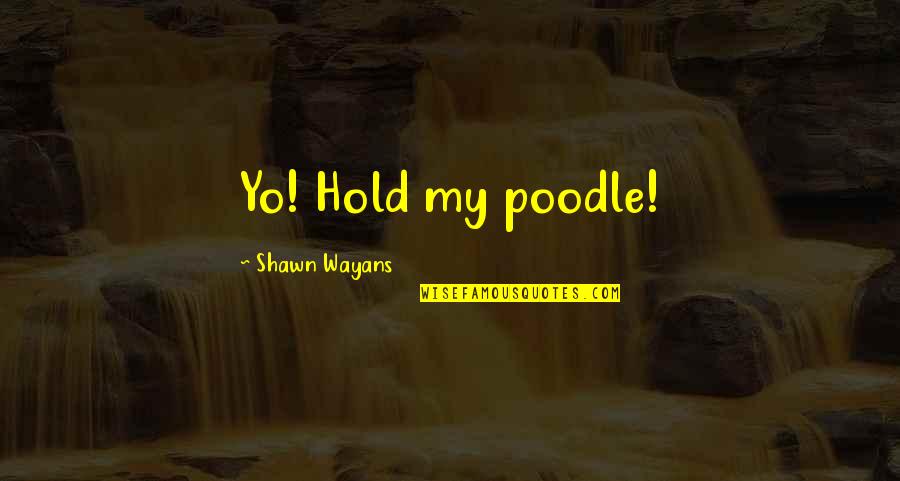 Toxic Charity Quotes By Shawn Wayans: Yo! Hold my poodle!