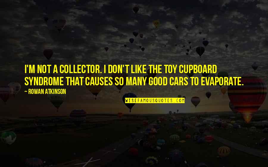 Toy Cars Quotes By Rowan Atkinson: I'm not a collector. I don't like the