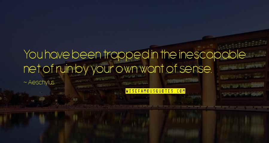 Toy Story 2 Stinky Pete Quotes By Aeschylus: You have been trapped in the inescapable net