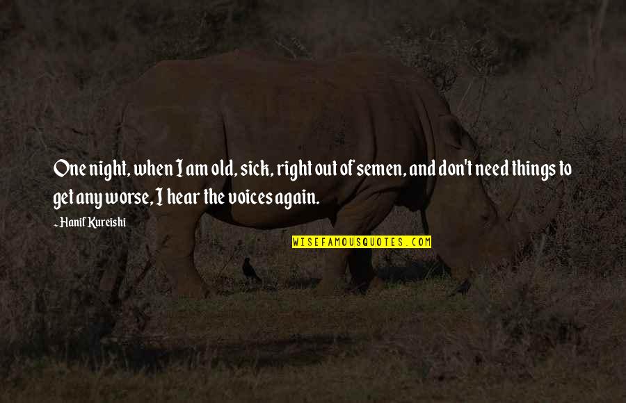 Toyle Quotes By Hanif Kureishi: One night, when I am old, sick, right Toyle Quotes By Hanif Kureishi: One night, when I am old, sick, right