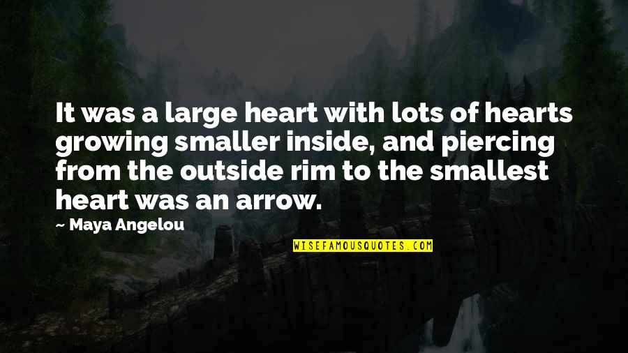 Toyork Quotes By Maya Angelou: It was a large heart with lots of