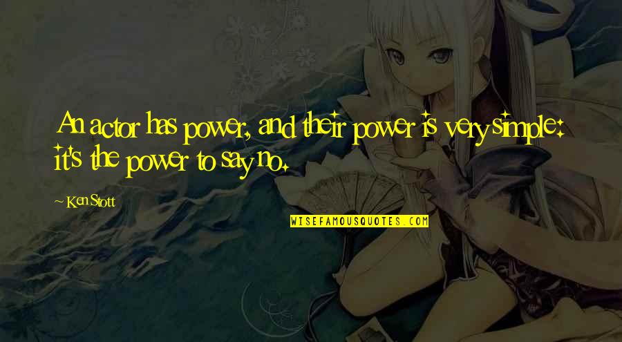 Tr430 Quotes By Ken Stott: An actor has power, and their power is