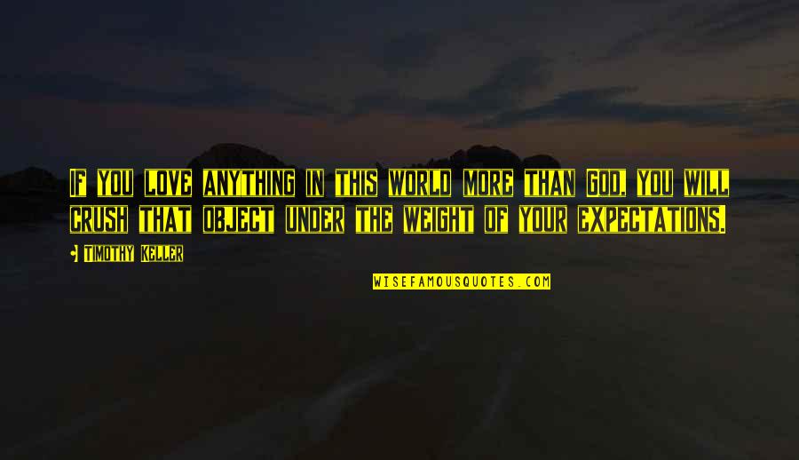 Tracciabilita Quotes By Timothy Keller: If you love anything in this world more