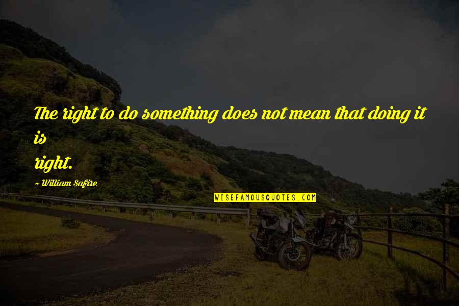 Tracheal Collapse Quotes By William Safire: The right to do something does not mean