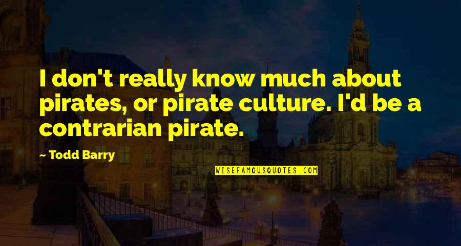 Tracina Morris Quotes By Todd Barry: I don't really know much about pirates, or
