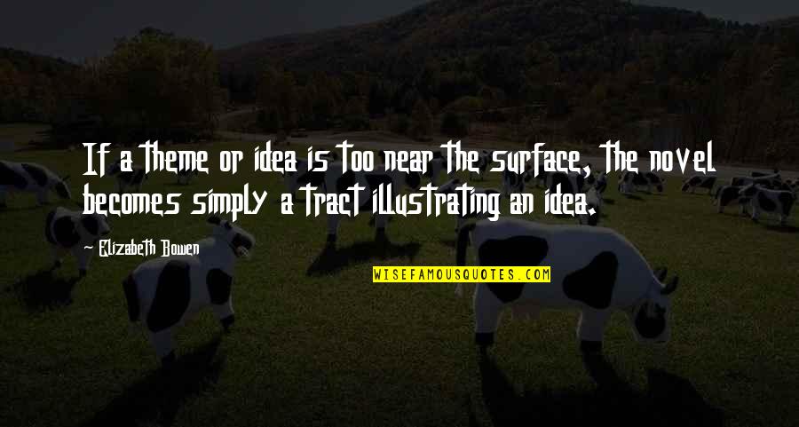 Tract Quotes By Elizabeth Bowen: If a theme or idea is too near