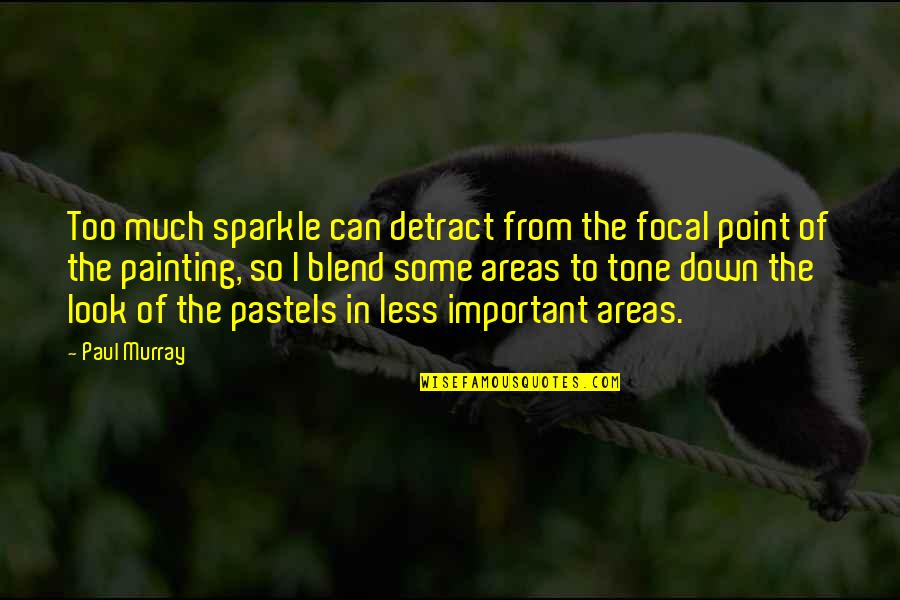 Tractless Quotes By Paul Murray: Too much sparkle can detract from the focal