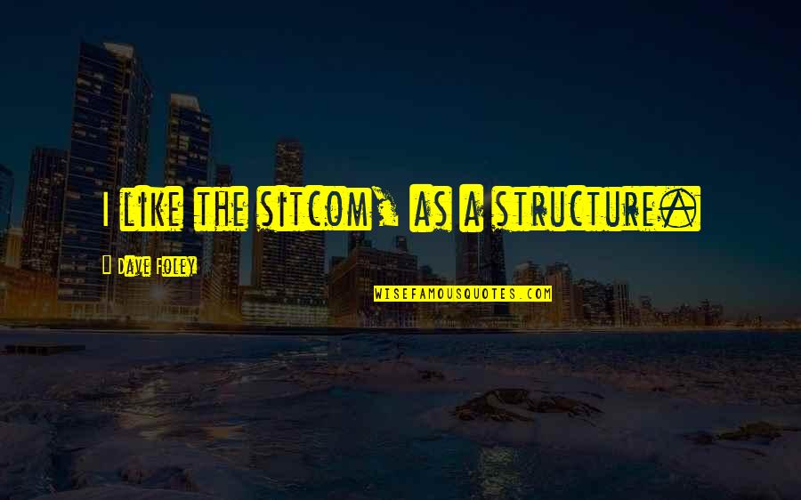 Tracy Jordan Siri Quotes By Dave Foley: I like the sitcom, as a structure.