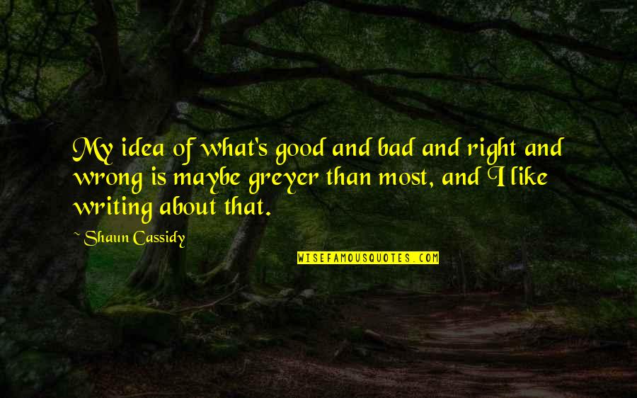 Trade Market Quotes By Shaun Cassidy: My idea of what's good and bad and Trade Market Quotes By Shaun Cassidy: My idea of what's good and bad and